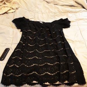 Black lace dress